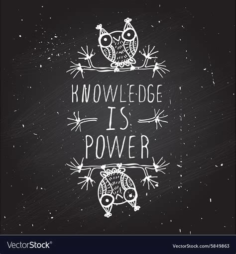 Knowledge is power - poster Royalty Free Vector Image