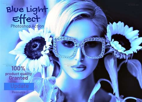 Photoshop Action - Blue Light Effect Photoshop Action