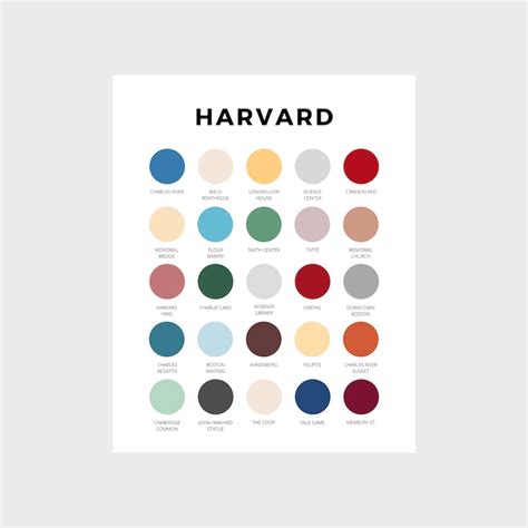 Harvard University Color Palette Harvard Crimson Boston Cambridge MA ...