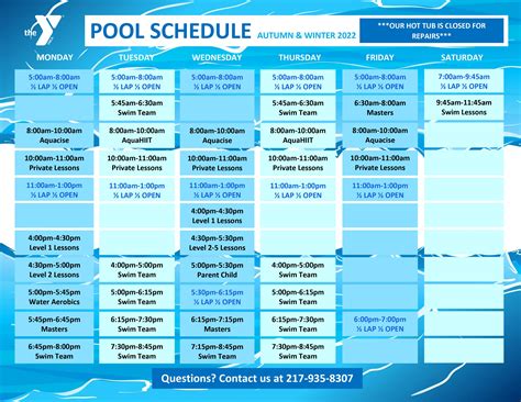 Clinton Community YMCA Otters - Pool Schedule