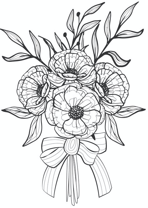 Shapes Coloring Pages Printable for Adults and Kids: Flower