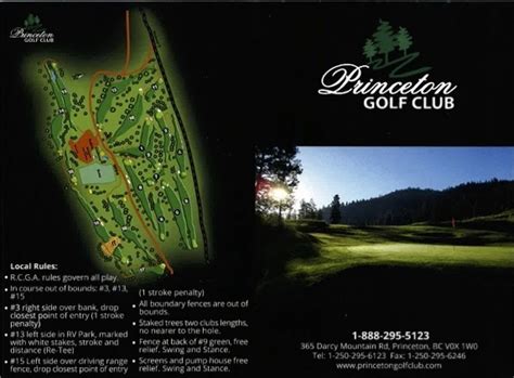 Scorecard - Princeton Golf Club