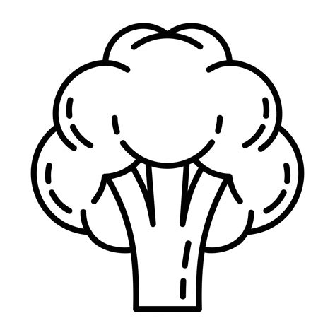 Broccoli icon, outline style 14370827 Vector Art at Vecteezy