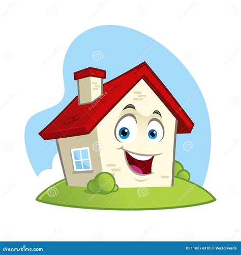 Funny house character stock vector. Illustration of architecture - 110874310