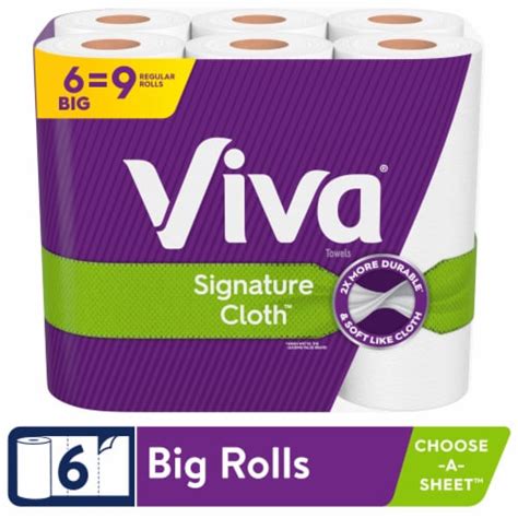 Viva Signature Cloth Choose-A-Sheet Paper Towels Big Rolls, 6 rolls ...