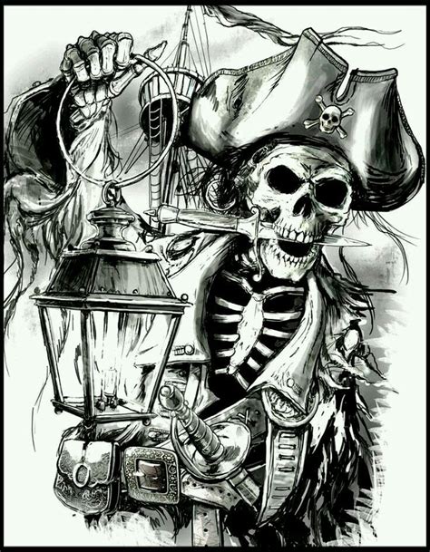 Pirate Skeleton Drawing at PaintingValley.com | Explore collection of Pirate Skeleton Drawing