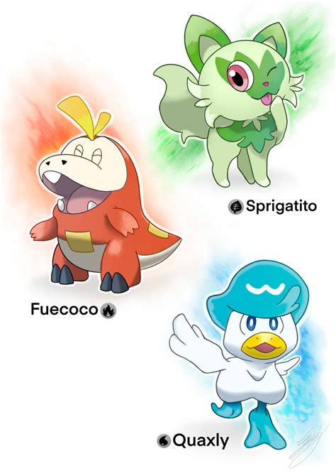 Pokemon Scarlet and Violet Starters by Ccjay25 on DeviantArt