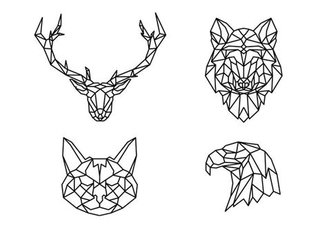 Geometric Line Animals Shape 262097 Vector Art at Vecteezy