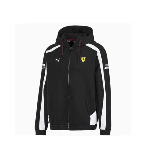 Scuderia Ferrari Black Zip Hooded Sweat Jacket - Walmart.com - Walmart.com