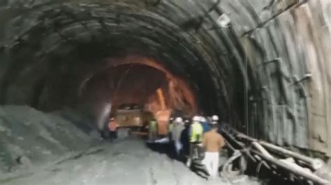 Workers trapped in India after tunnel collapses | World News | Sky News