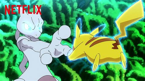 Ash & Goh Battle Mewtwo | Pokémon Journeys: The Series | Netflix After ...