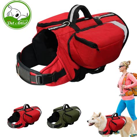 Dog BackPack Harness Pet K9 Hound Outdoor Vest Harnesses Travel Camping Hiking Backpack Saddle ...