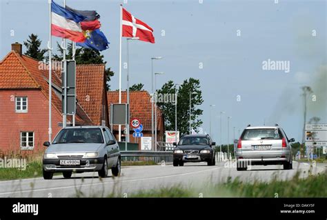 Cars pass a former checkpoint at the German-Danish border in Tondern, Germany, 12 May 2011. In ...