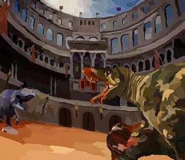 Dinosaur wars in the Colosseum by kardelennart on DeviantArt