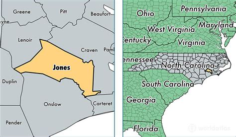 Jones County, North Carolina / Map of Jones County, NC / Where is Jones County?