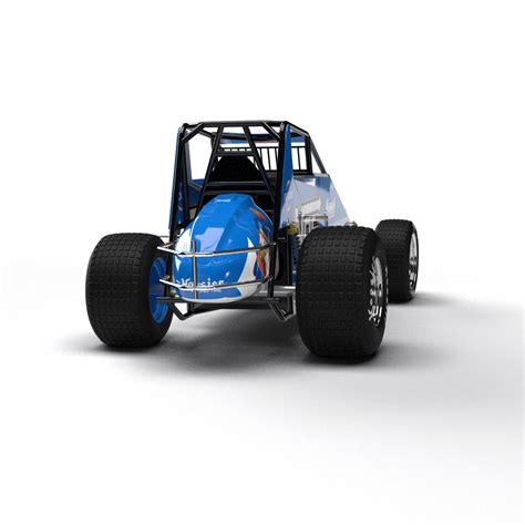 Wingless Sprint Car 3D livery template model - Motorsport Graphics