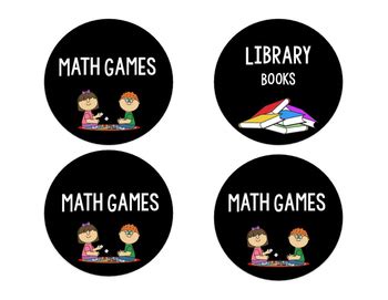 Black and White Classroom Labels by Miss B's Bunch | TpT