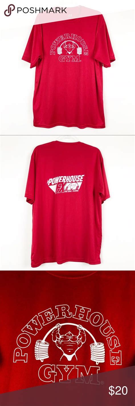 Powerhouse Gym | XXL | Men’s Red Graphic Tee | Graphic tees, Gym men ...