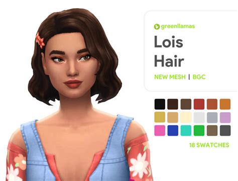 Lois Hair - greenllamas | greenllamas on Patreon | Sims hair, Sims 4, Sims