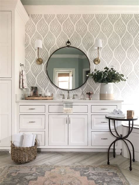 How To Transform Your Bathroom With Wallpaper | Bathroom remodel master, Trendy bathroom ...