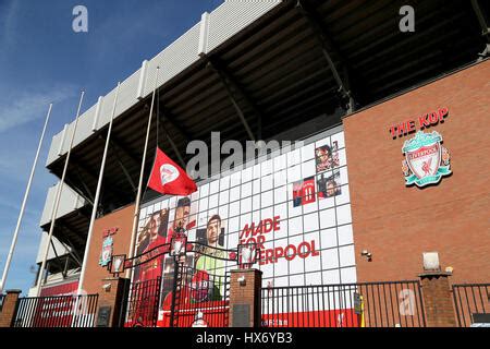 A general view of the Kop End at Anfield following the opening of the ...