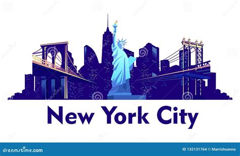 New York city stock vector. Illustration of america - 132131764