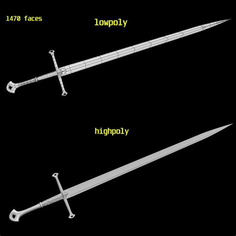 ArtStation - Anduril Sword Game ready | Game Assets