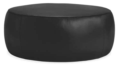 Lind Round Leather Ottomans - Modern Ottomans & Footstools - Modern Living Room Furniture - Room ...