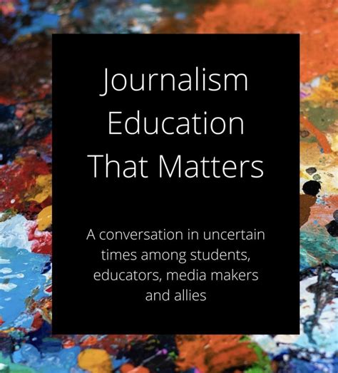 Invitation - Journalism Education That Matters