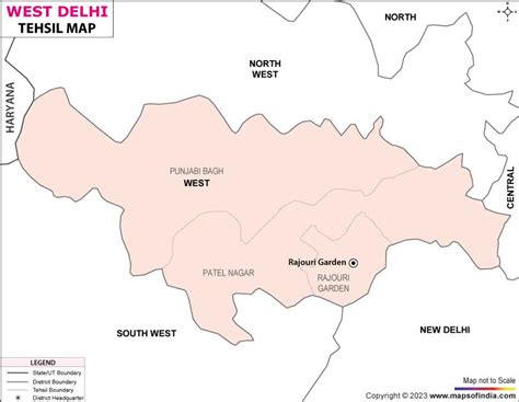 West Delhi Tehsil Map