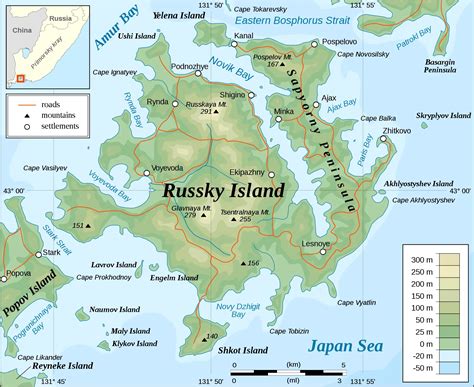 Russky Island Topographic Map • Mapsof.net