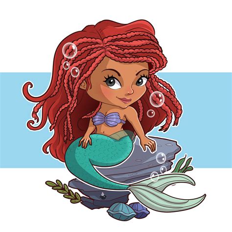 ArtStation - Chibi Ariel The Little Mermaid