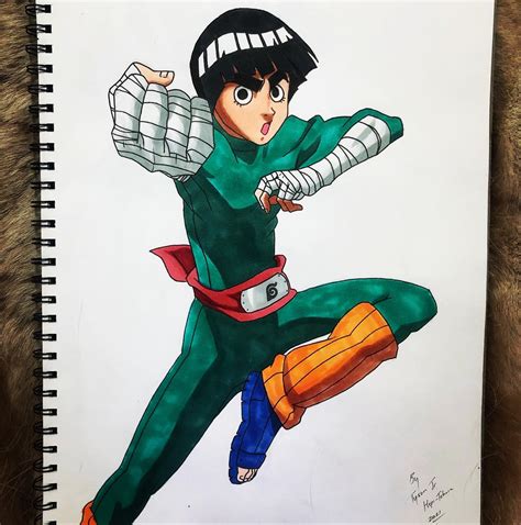 My Rock Lee drawing I finished today : r/Naruto