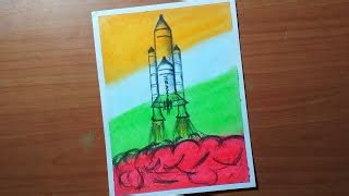 How To Draw Mangalyaan Rocket - Quick Drawing