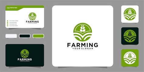 Premium Vector | Wheat farm logo designs, symbols and business cards