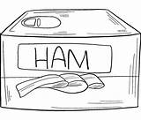 Ham Coloring Page sketch template