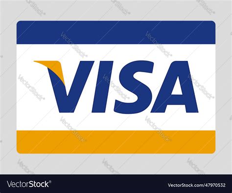 Visa card payment logo Royalty Free Vector Image