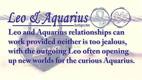 Leo Aquarius Love Compatibility - SunSigns.Net Zodiac Compatibility