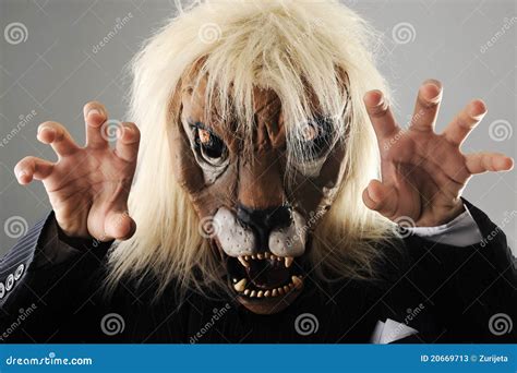 Portrait of Monster Boss Businessman Stock Image - Image of disguise, boss: 20669713