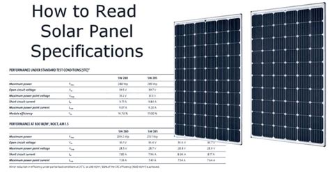 How do I read the solar panel specifications? | Solar Power News & DIY Solar Tips | Solar panels ...