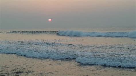 Sunrise from Puri sea beach | Beautiful morning scene from puri sea beach - YouTube