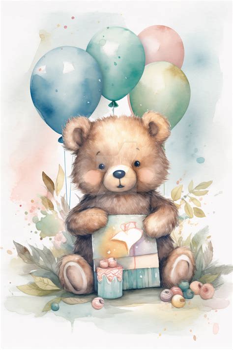 WATERCOLOR Bear WALL ART by Agnesagraphic on DeviantArt