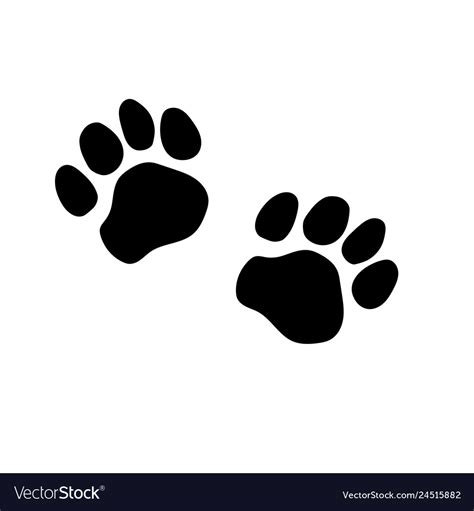 Paw prints logo Royalty Free Vector Image - VectorStock