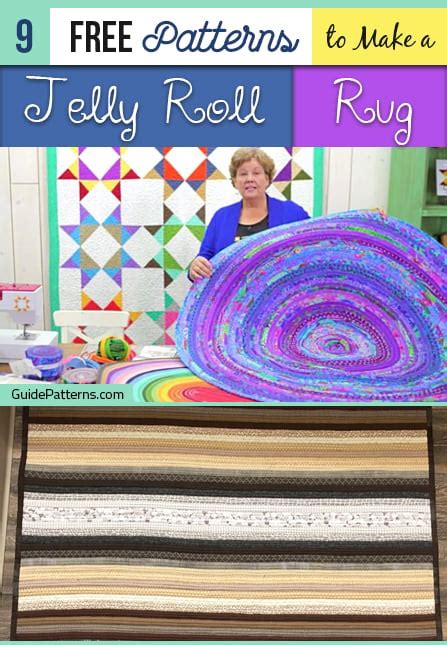 9 Free Patterns to Make a Jelly Roll Rug - Guide Patterns