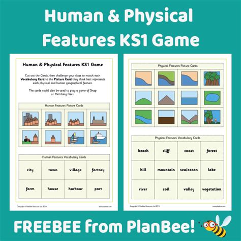 Human and Physical Features KS1 Game | Physical features, Geography lessons, Physics