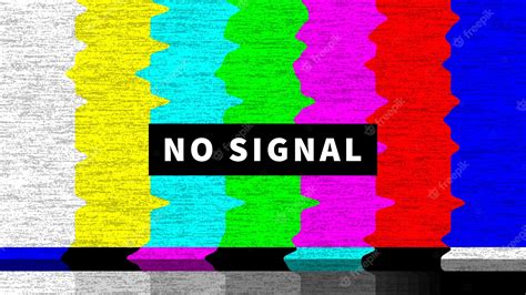 Premium Vector | No signal tv screen test glitch color pattern and grain noise vector background ...