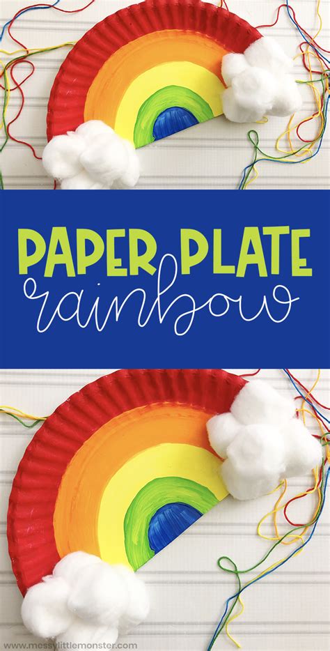 Paper Plate Rainbow Craft for Toddlers and Preschoolers - Messy Little Monster