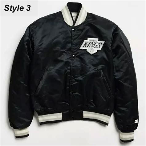 Satin Starter Full-Snap Los Angeles Kings Black Jacket - Jackets Masters