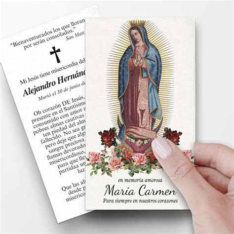 Prayer Cards, Spanish Prayer Cards, Catholic Prayer Cards, Personalized ...