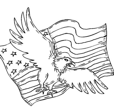 American Flag Coloring Page for the Love of the Country